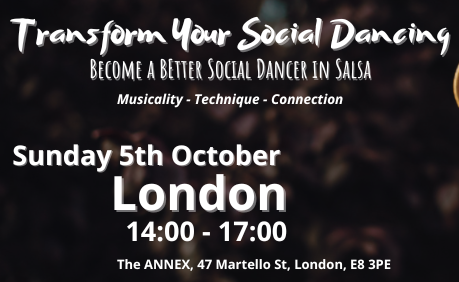 LONDON! Transform Your Social Dancing with Tamba ★ Sunday 5th October! ★ 3 Hours ★ Places Limited!